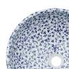 Countertop Basin White & Blue Round 41x14 cm - Chic Ceramic Sink