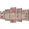 Canvas Wall Print Set Home Sweet Home Design 200 x 100 cm Size 200 x 100 cm Quantity in Package 1 Type of print home sweet home 