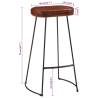 Gavin Bar Stools 2 pcs Dark Brown - Stylish & Sturdy