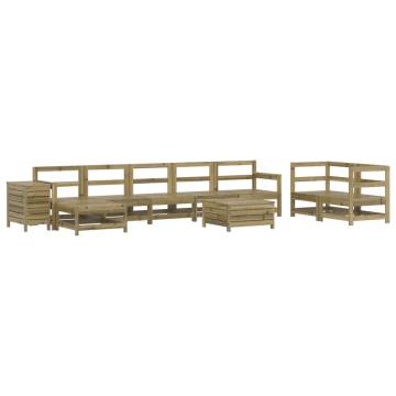 10 Piece Garden Sofa Set - Durable Impregnated Pine Wood