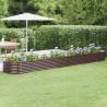 Garden Raised Bed Powder-coated Steel 440x80x36 cm Brown Colour brown Size 440 x 80 x 36 cm Quantity in Package 1 