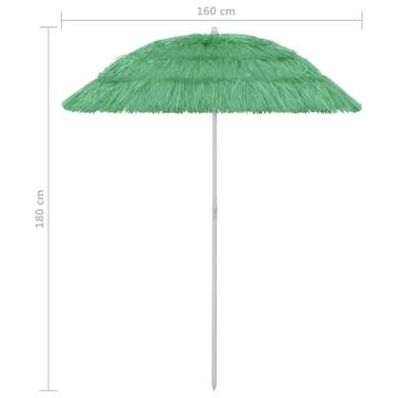 Hawaii Beach Umbrella Green - 180 cm UV Protection