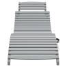 Grey Solid Wood Acacia Sun Lounger & Table | HiPoMarket