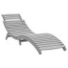 Grey Solid Wood Acacia Sun Lounger & Table | HiPoMarket