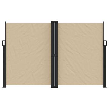 Retractable Side Awning Beige 160x1000 cm - Hipomarket UK