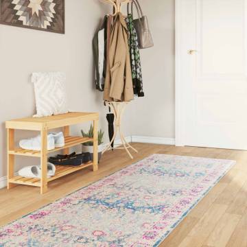 Washable Multicolour Rug 80x300 cm - Anti Slip