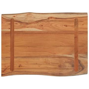 Rectangular Solid Acacia Wood Table Top - 80x60 cm | Hipo Market