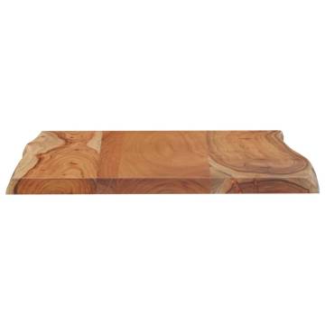 Rectangular Solid Acacia Wood Table Top - 80x60 cm | Hipo Market