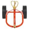 Wheeled Sprinkler Sled with Rotatable Head - Red Steel