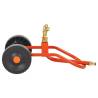 Wheeled Sprinkler Sled with Rotatable Head - Red Steel