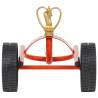 Wheeled Sprinkler Sled with Rotatable Head - Red Steel