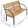 Garden Bench 112 cm Solid Wood Fir | Stylish Outdoor Seating