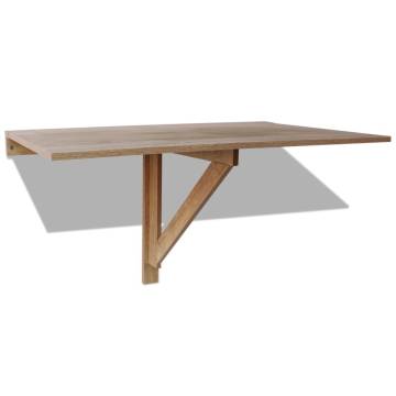 Folding Wall Table Oak 100x60 cm | Space-Saving Design