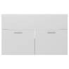 High Gloss White Sink Cabinet with Built-in Basin - Modern Design