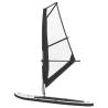 Inflatable Stand Up Paddleboard with Sail Set - Black & White