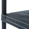 5-Piece Black Storage Shelf Racks - 125 kg Capacity