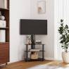 Corner TV Stand 3-Tiers for 32-70 Inch Black - Space Saving Design