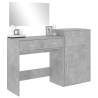 3 Piece Dressing Table Set - Concrete Grey Engineered Wood