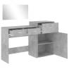 3 Piece Dressing Table Set - Concrete Grey Engineered Wood