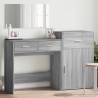 3 Piece Dressing Table Set Grey Sonoma Engineered Wood Colour grey sonoma Number of 1 