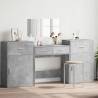 4 Piece Dressing Table Set Concrete Grey Engineered Wood Colour concrete grey Number of 1 