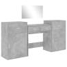 4 Piece Dressing Table Set - Concrete Grey Engineered Wood