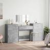 4 Piece Dressing Table Set - Concrete Grey Engineered Wood