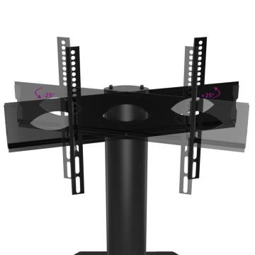 Corner TV Stand 3-Tiers for 32-70 Inch Black - Space Saving Design