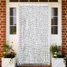 Fly Curtain Light Grey and Dark Grey 90x200 cm Chenille Colour light grey and dark grey Size 90 x 200 cm 