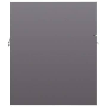 High Gloss Grey Sink Cabinet - Stylish Bathroom Storage