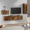 4 Piece TV Cabinet Set Smoked Oak Engineered Wood Colour smoked oak Quantity in Package 4 Height 90 cm 