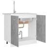 Concrete Grey Sink Bottom Cabinet - 80x46 cm - Hipo Market