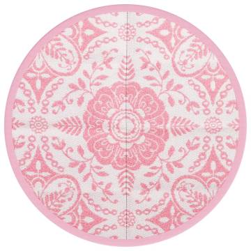 Outdoor Carpet Pink Ø120 cm PP - Stylish & Durable