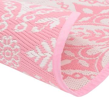 Outdoor Carpet Pink Ø120 cm PP - Stylish & Durable