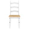 Elegant Corona White Dining Chairs - 2 pcs Solid Pine