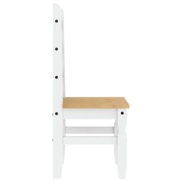 Elegant Corona White Dining Chairs - 2 pcs Solid Pine