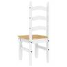 Elegant Corona White Dining Chairs - 2 pcs Solid Pine