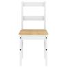 Panama White Dining Chairs - Set of 2 Solid Pine - 40x46x90 cm