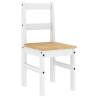 Panama White Dining Chairs - Set of 2 Solid Pine - 40x46x90 cm