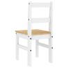 Panama White Dining Chairs - Set of 2 Solid Pine - 40x46x90 cm