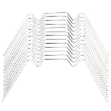 Greenhouse Clips 50 pcs W Type Galvanised Steel - Durable & Reliable