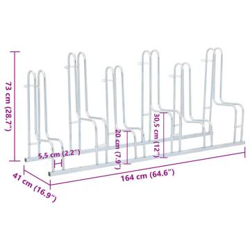 Bicycle Stand for 6 Bikes – Durable Galvanised Steel Design