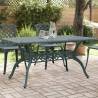 Garden Table Green 150x90x72 cm Cast Aluminium Colour green Quantity in Package 1 