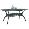 Stylish Green 150x90 cm Cast Aluminium Garden Table