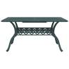 Stylish Green 150x90 cm Cast Aluminium Garden Table