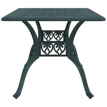 Stylish Green 150x90 cm Cast Aluminium Garden Table