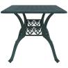 Stylish Green 150x90 cm Cast Aluminium Garden Table