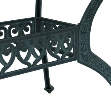 Stylish Green 150x90 cm Cast Aluminium Garden Table