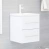 Sink Cabinet with Built-in Basin White Engineered Wood Colour white Size 41 x 38.5 x 48 cm Quantity in Package 1 Model without faucet 