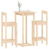 3 Piece Bar Set - Solid Wood Pine | Buy Online at Hipomarket